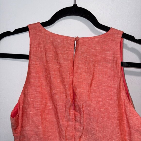 Banana Republic Coral Sleeveless Petite Size 6Jumpsuit With Back Button Closure - Picture 6 of 7